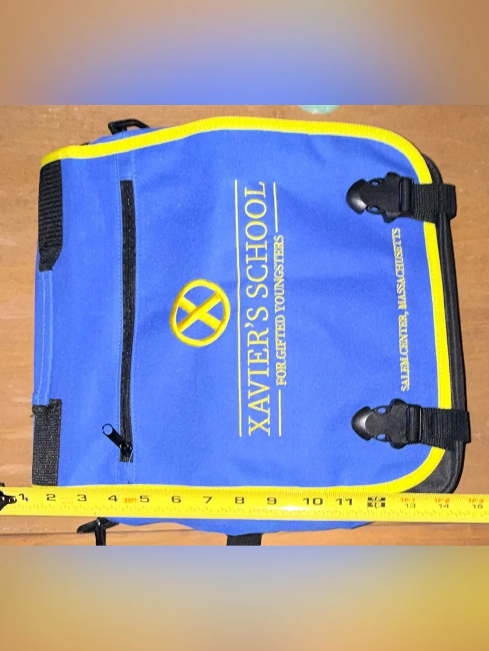 NWOT Loot Crate Blue & Yellow Xavier's School Messenger Bag -14.5x13x4